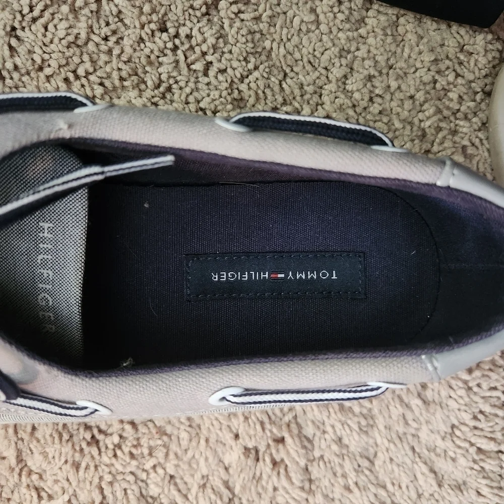 Tommy Hilfiger Boat Shoes Men's Gray Size 9